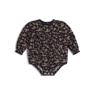Baby Girl Romper | Brushed Floral Dress Collection | Navy | Looms | AW25