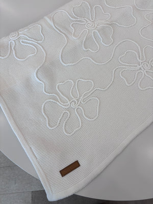 Knit Baby Blanket | The Monochrome  | Ivory | Inimini