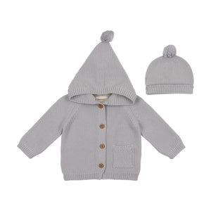 Baby Boy Sweater + Hat | Light Blue | Mema Knits | SS25