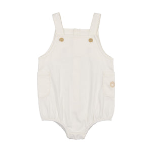 Baby Boy Romper | Summer Glory | Ivory & Taupe | Mon Tresor | SS25