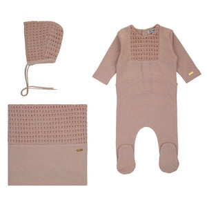 Baby Girl Layette Set | Crochet Collection | Blush | Cream Bebe