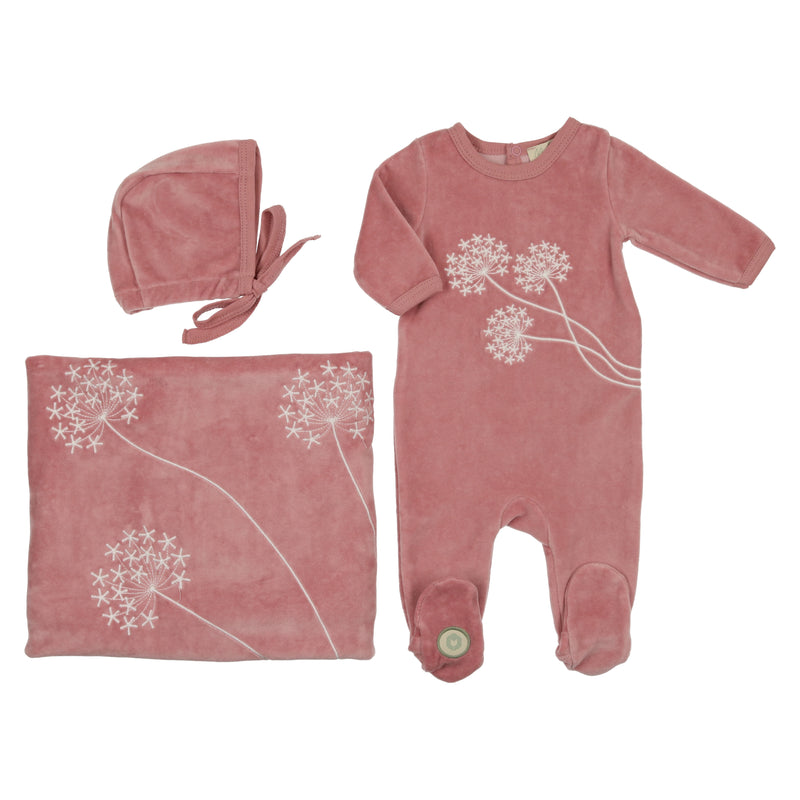 Baby Girl Layette Set Dreamy Blooms Rose Tan Mon Tresor AW22