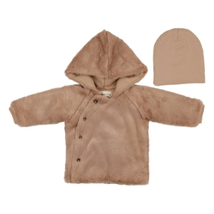 Baby Boy Jacket + Beanie | Fur | Oatmeal | Mema | AW22