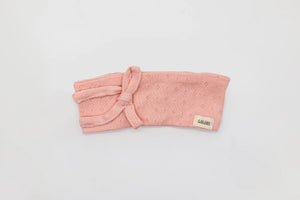 Baby Headband | Pointelle Side Bow | Pink | Lalou
