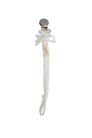 Baby Pacy Clip | Braided | White | Lalou