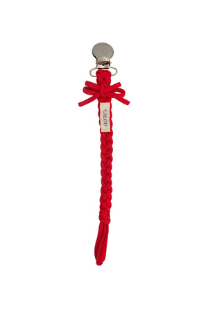 Baby Pacy Clip | Braided | Red | Lalou