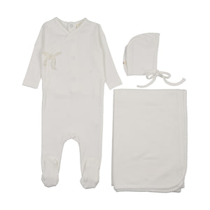 Baby Neutral Layette Set | Pointelle | Ivory | Mema Knits | SS26