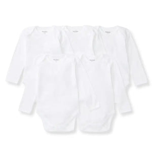Baby Long Sleeve Undershirt | 5 Pak | White | Burt's Bees