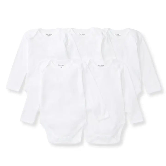 Baby Long Sleeve Undershirt | 5 Pak | White | Burt's Bees