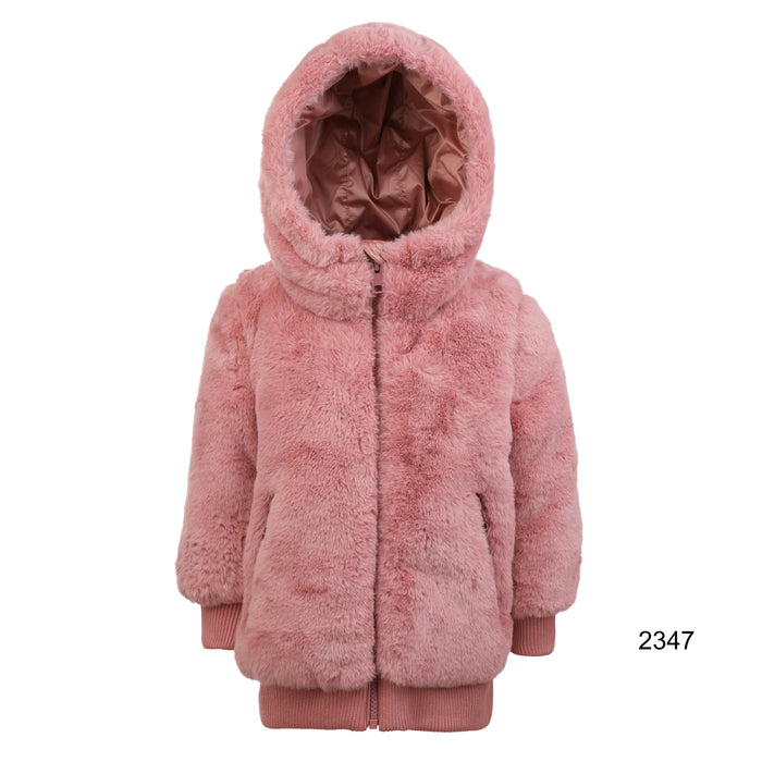 Baby Girl Jacket & Sweater | Jacket | Fur | Mauve | Pramie | AW23 18 Months