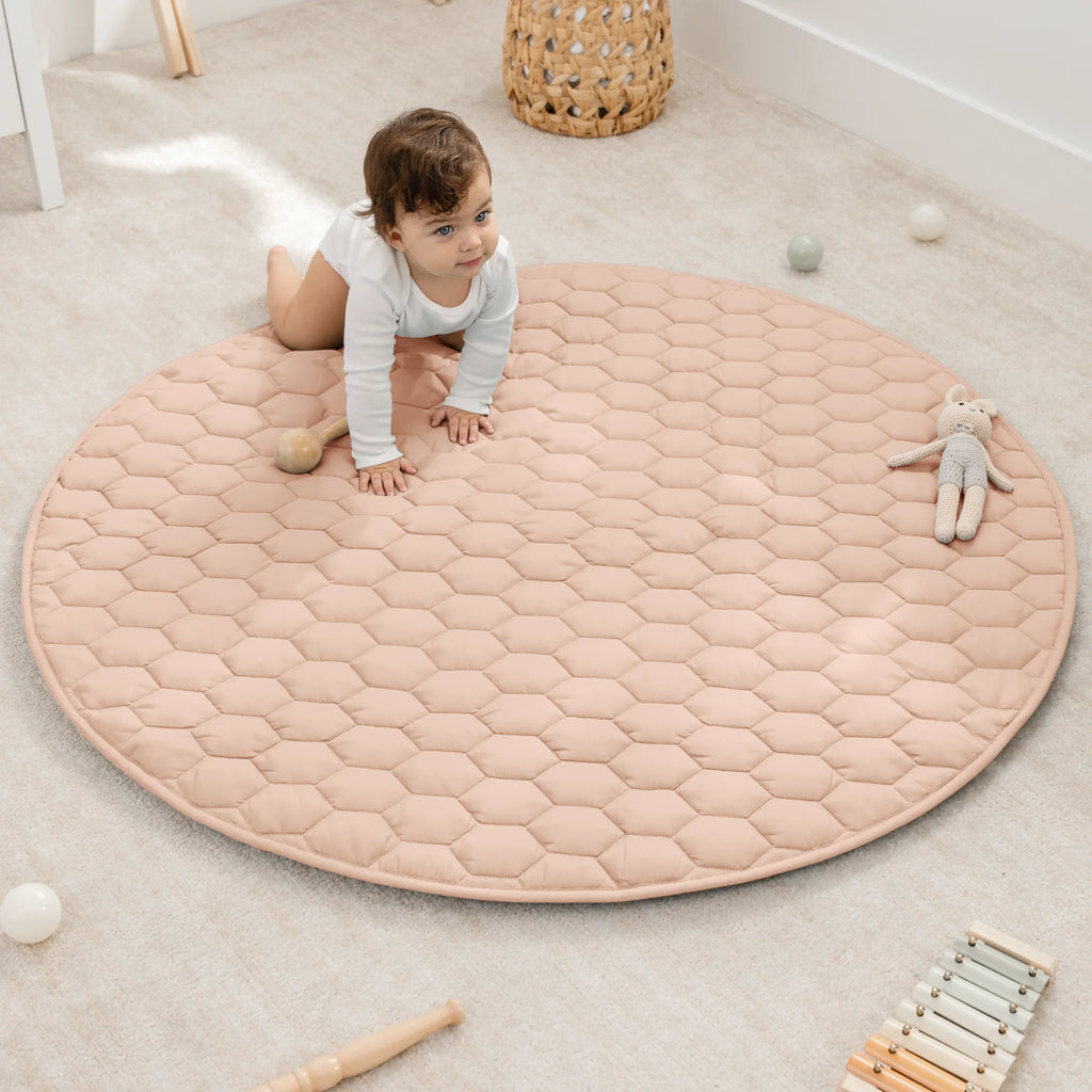 Baby Play Mat | Blush | 48" Round | Comfy Cubs
