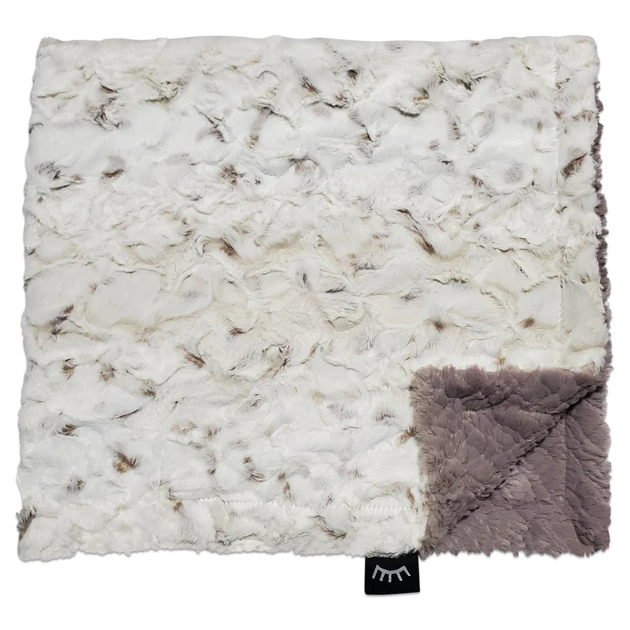 Baby Boy Blanket | Minky Plush | Owl Taupe | Winx + Blinx