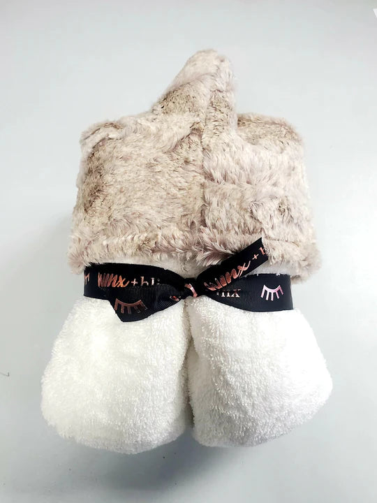Baby Hooded Towel | Winx + Blinx | Frosted Taupe
