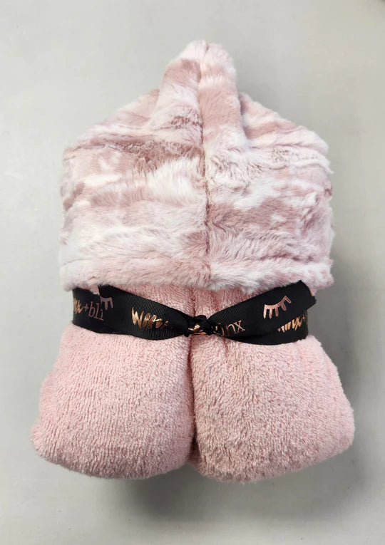 Baby Hooded Towel | Winx + Blinx | Marble Pink