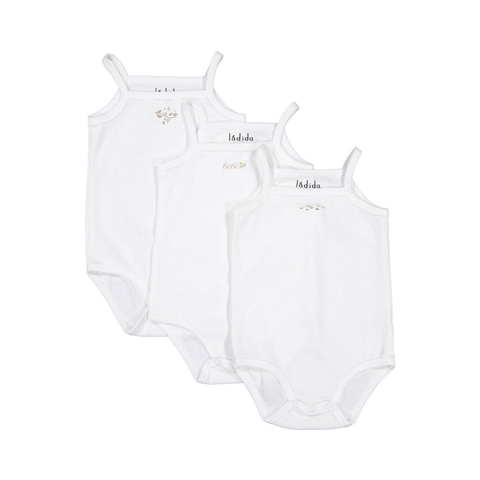 Baby Neutral Onesie- Undershirt | Spagehtti Strap | 3 Pack | Ladida