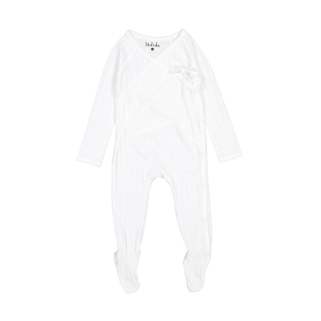 Baby Neutral Footie + Hat | Pointelle | Ladida