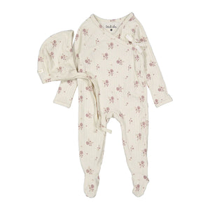 Baby Girl Footie + Hat | Pink Watercolor | Ladida | AW25