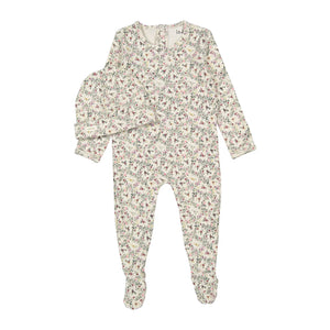 Baby Girl Footie + Hat | Circle Floral Print | Ladida | AW25