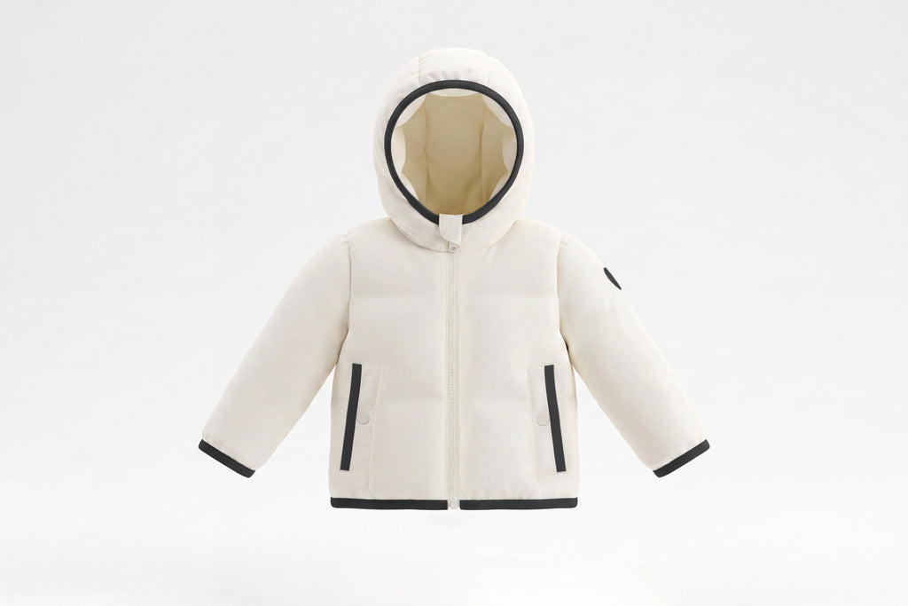 Baby Neutral Jacket | Ivory With Black Binding | Pramie | AW26