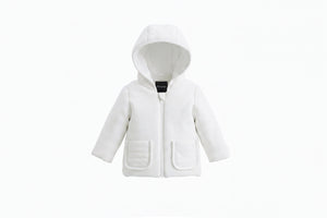 Baby Neutral Jacket Set | Velour Baby Jacket Hat & Blanket Ivory | Pramie | AW26
