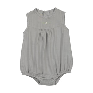 Baby Boy Romper | Linen Bloom | Sapphire Blue | Mon Tresor | SS26