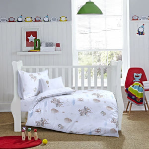Baby Crib Bedding Linen Set | Carousel Dreams | Sky | 5 Piece Crib Set | Petite Belle