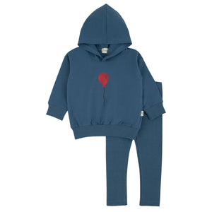 Baby Boy 2 Piece Set | Balloon Hoodie  | Dark Blue | Bondoux | SS26