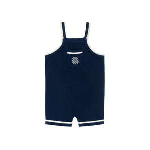Baby Boy Romper | Wave Knit Collection | Navy/Ivory | Looms | SS26