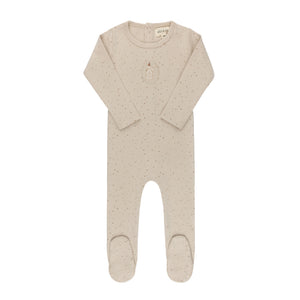 Baby Boy Footie | Cotton Bunny Collection | Tan | Ely's & Co | SS26