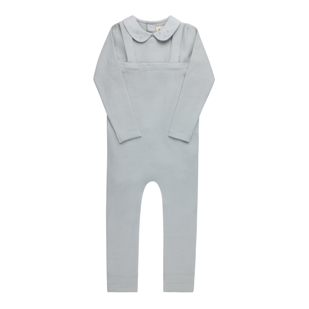 Baby Boy 2 Piece Outfit | Embroidered Collar Collection | Blue | Ely's & Co | Aw25