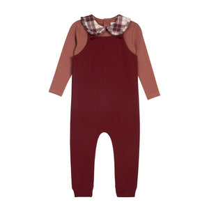 Baby Girl Bodysuit and Overalls | French Terry Scottish Collection | Pink | Ely's & Co | AW26