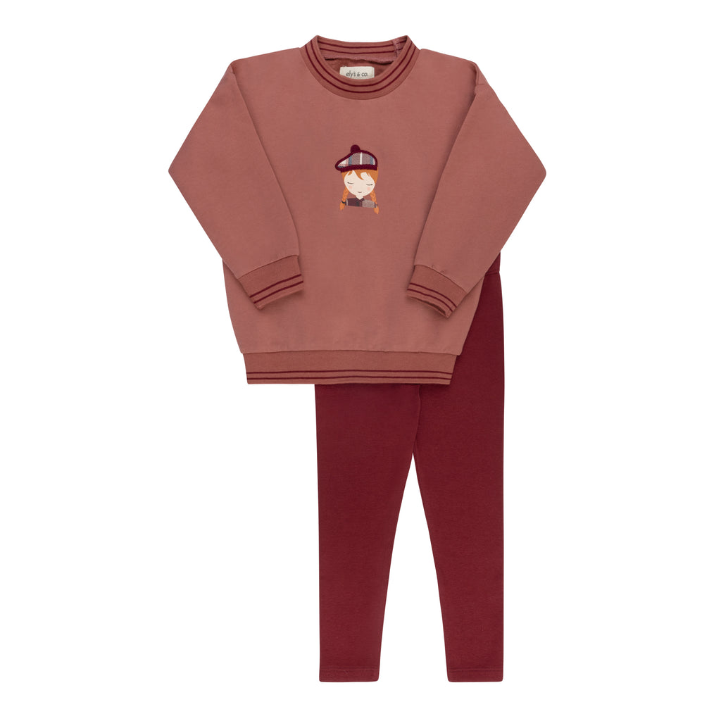 Baby Girl 2 Piece Outfit | French Terry Scottish Collection | Pink | Ely's & Co | AW26