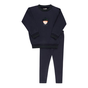 Baby Boy 2 Piece Set | French Terry Scottish Collection | Navy | Ely's & Co | AW26