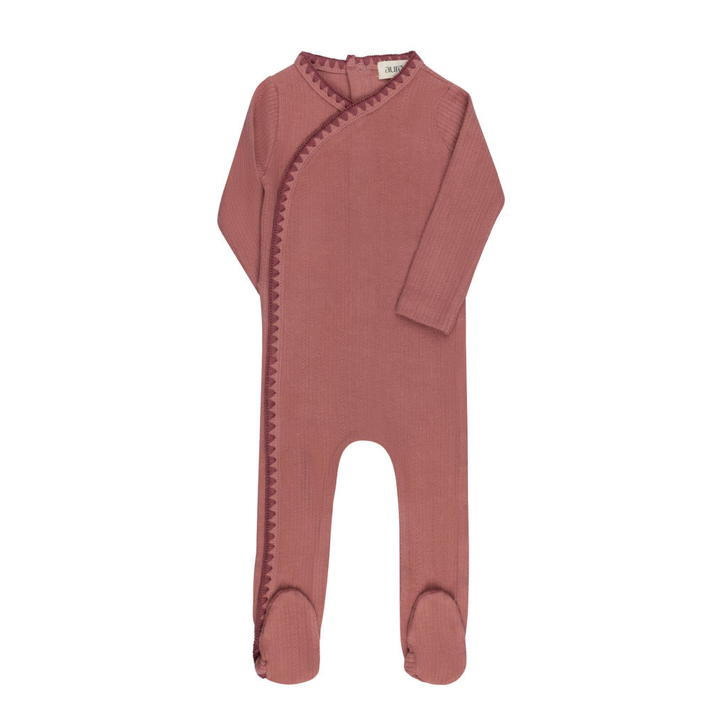 Baby Girl Footie | Whipstitch Collection | Pink | Aurora | AW26