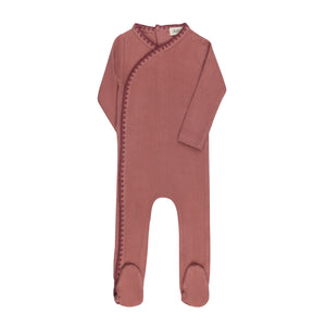 Baby Girl Footie | Whipstitch Collection | Pink | Aurora | AW26
