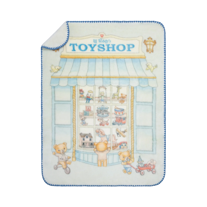 Baby Boy Blanket | Toyshop | Blueberry Biscuit | Lil Teddy