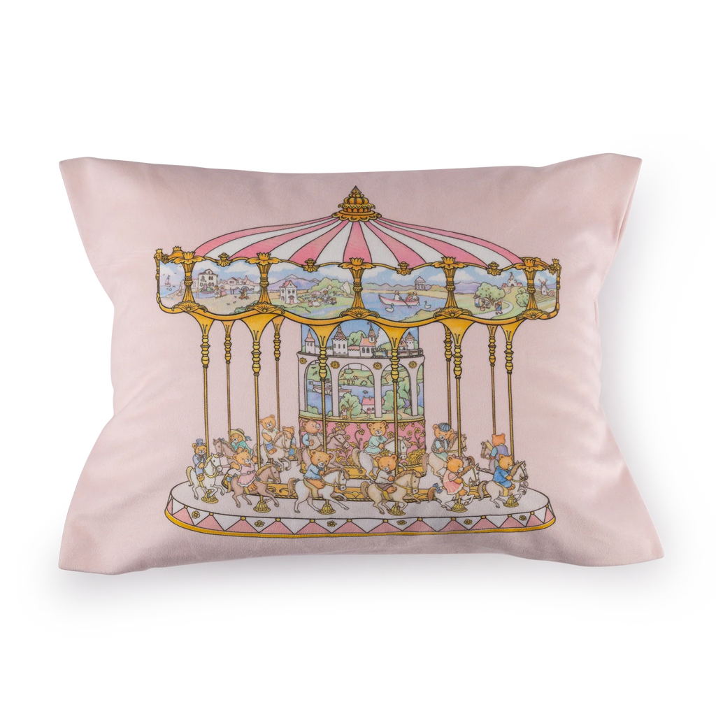 Baby Cushion | Teddy's Merry Go Cushion | Sugary Pink | Lil Teddy