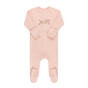 Baby Girl Footie + Hat | Pocket Full Of Flowers | Blush | Ely's & Co