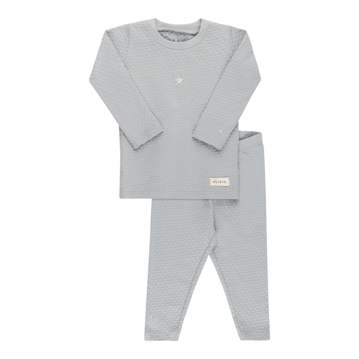 Baby Boy Lounge Set  | Embroidered Star | Blue | Ely's & Co