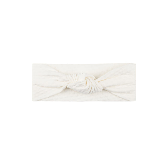 Baby Girl Headband | Embroidered Heart | Ivory | Ely's & Co