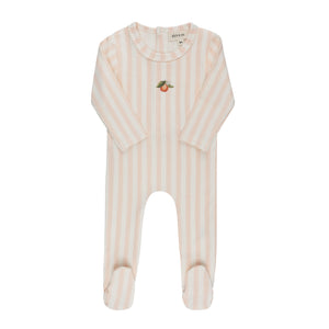 Baby Girl Footie + Hat |  Fruit Collection | Peach | Ely's & Co | SS26