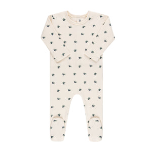 Baby Boy Layette Set | Waffle Olive Collection | Navy on Cream | Ely's & Co. | AW23