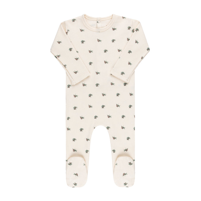 Baby Girl Layette Set | Waffle Olive Collection | Plum on Cream | Ely's & Co. | AW23