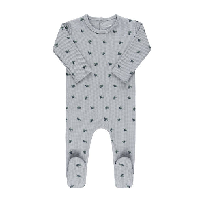 Baby Boy Layette Set | Waffle Olive Collection | Blue | Ely's & Co. | AW23