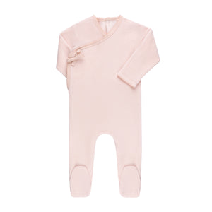Baby Girl Footie + Hat | Velour Kimono | Baby Pink | Ely's & Co. | AW23