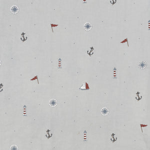 Baby Muslin Swaddle | Printed Nautical | Blue | Ely's & Co