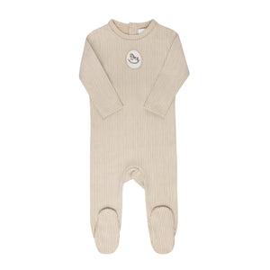 Baby Boy Footie + Hat | Rocking Horse | Tan | Aurora | AW25