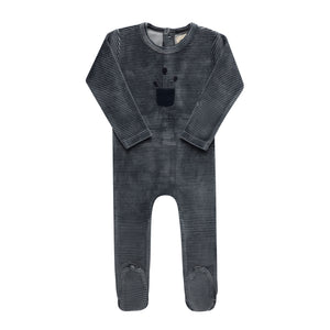 Baby Boy Footie | Stripe Collection | Blue | Ely's & Co | AW26