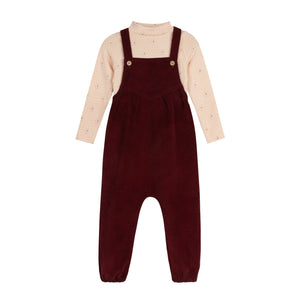 Baby Girl Bodysuit and Overalls | Floral Dot Collection | Pink | Ely's & Co | AW26
