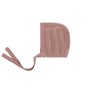 Baby Girl Layette Set | Cable Pointelle Knit Collection | Mauve | Looms | AW25